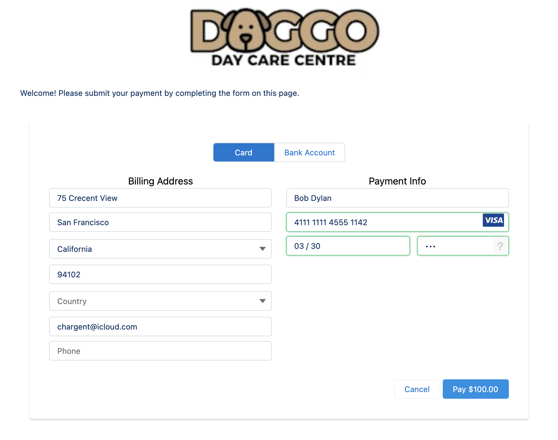 Card Bank Payment